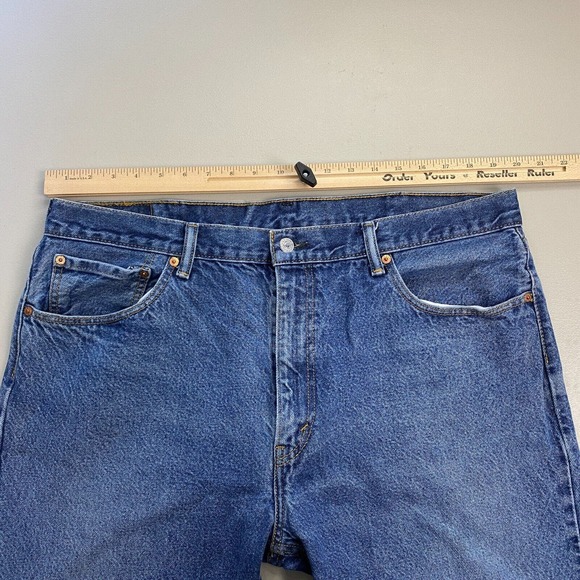 Levis 505 Regular Fit Mens 40x30 Straight Leg Jeans Blue Medium Wash 505 0216 - Picture 9 of 16